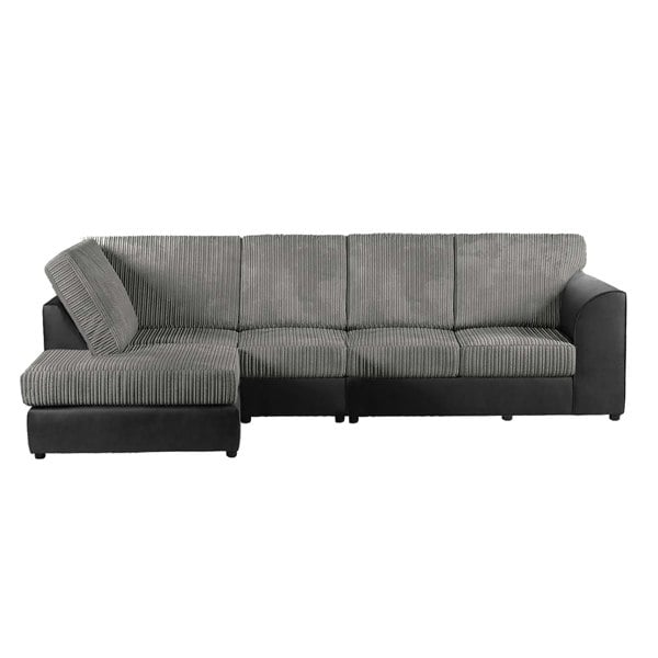 Furnishings For Less Luxor Full Cord Fabric 5 Seater Corner Sofa Full Back