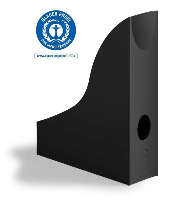 Durable ECO Magazine Rack Recycled Plastic File Organiser | 6 Pack | A4 Black