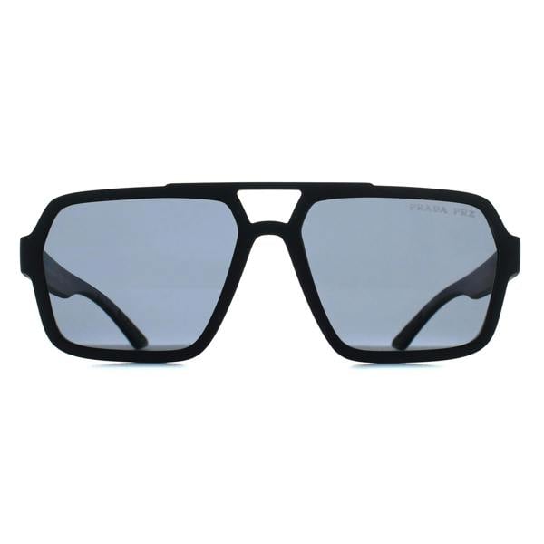 Prada Sport Sunglasses PSA06S DG002G Black Rubber Dark Grey Polarized