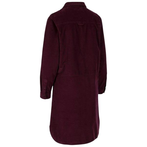 Trespass Womens/Ladies Alison Corduroy Collared Shirt Dress - Dark Cherry - 