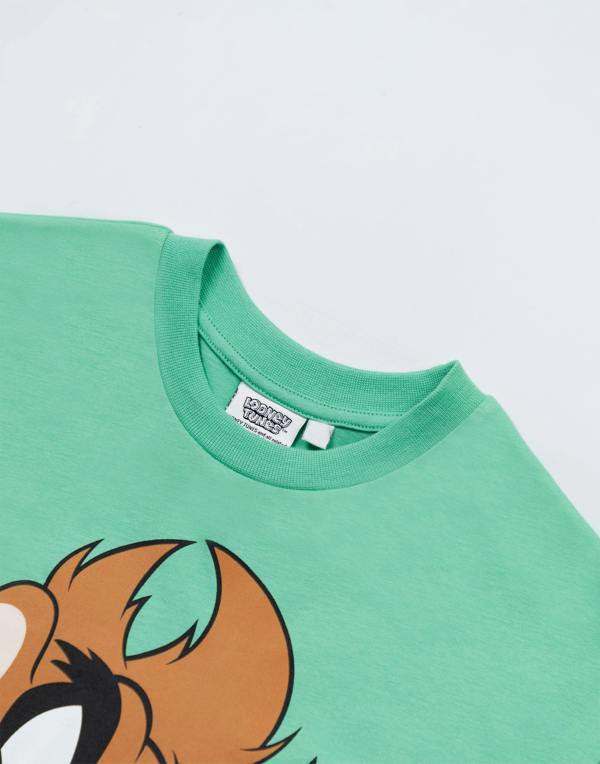 Vanilla Underground Looney Tunes Boys Green Taz Short Sleeved T-Shirt