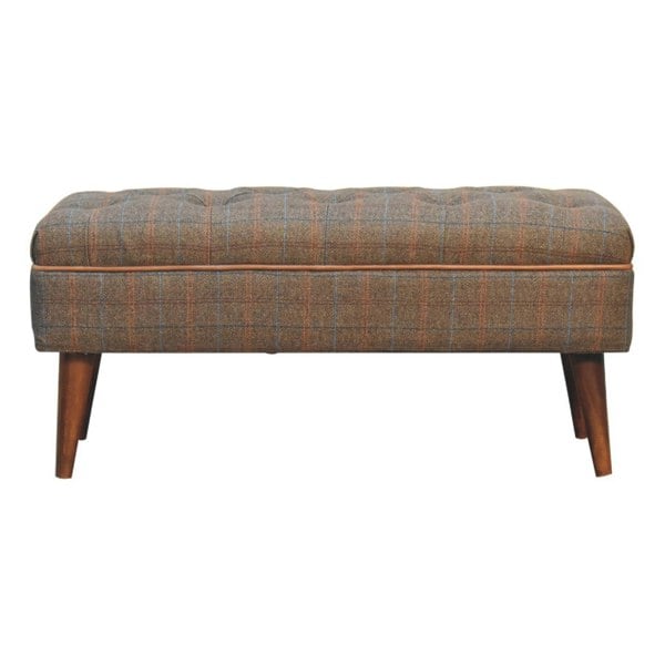 Artisan Furniture Multi Tweed Buffalo Pipe Bench