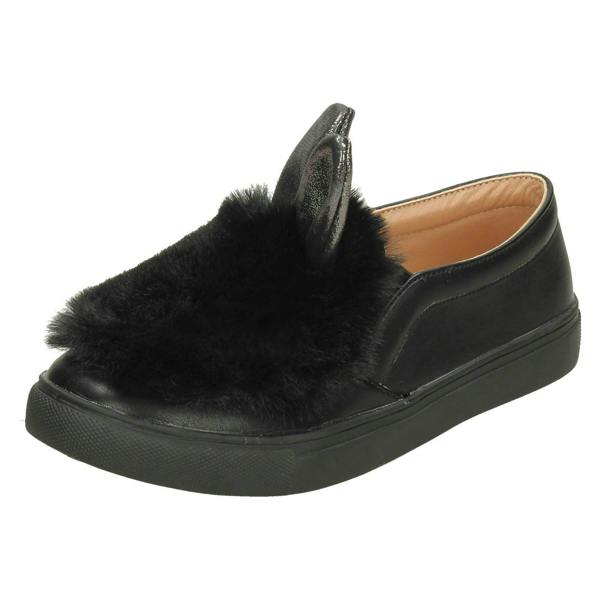 Spot On Girls Spot On Fur & Glitter Bunny Ear Shoes