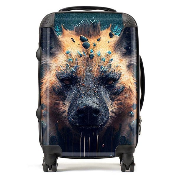 Warren Reed Hyena Face Splashart Dark Background Suitcase