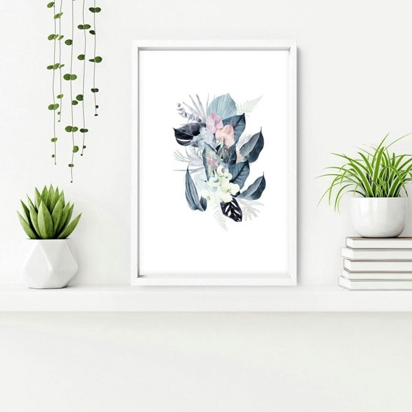 Prints for a bathroom wall | set of 3 Tropical wall art