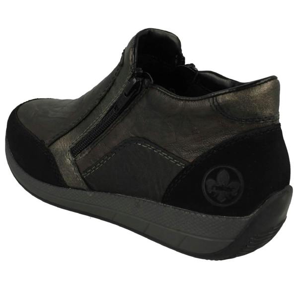 Rieker Ladies Rieker Fleece Lined Dual Zipped Ankle Boots N1152