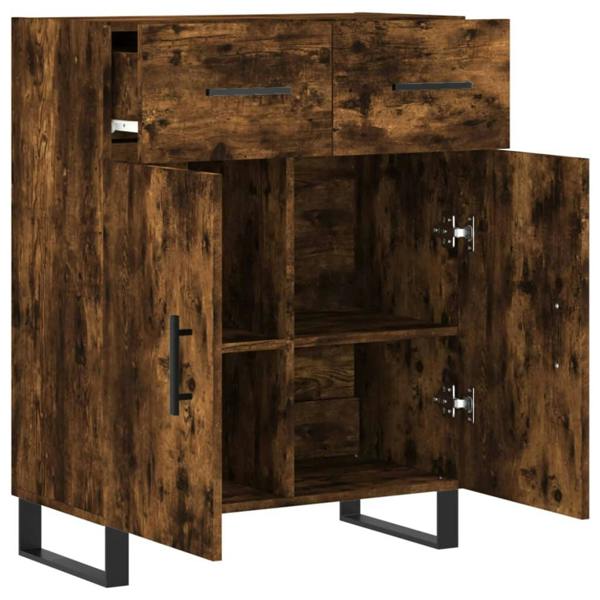 Berkfield Sideboard Smoked Oak 69.5x34x90 cm Engineered Wood