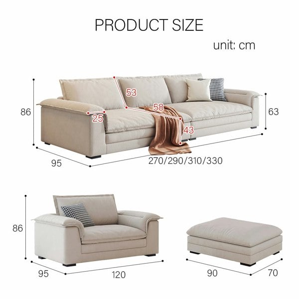 Rit Concept Aiden Sailboat Two Seater, Three Seater Four Seater  Sofa, Suede