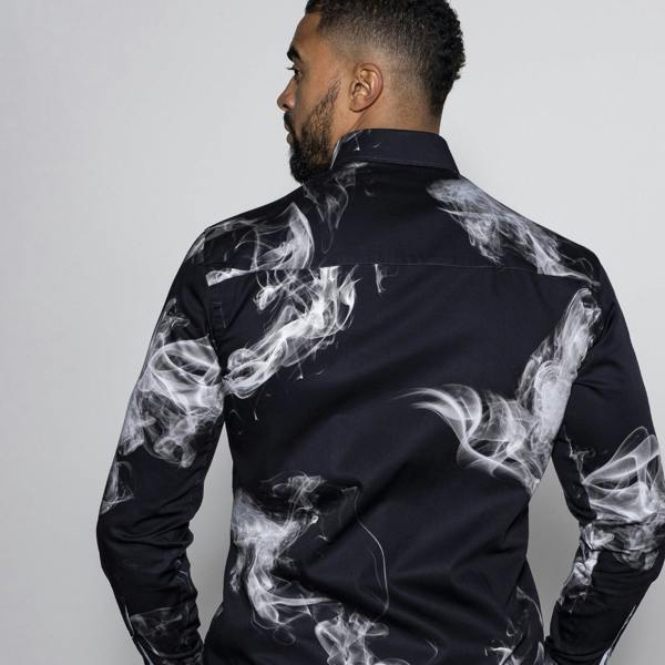 SMOKE PRINT SHIRT – Premium Men's Patterned Shirt by Claudio Lugli | Bold Design, Tailored Fit, Best Printed Shirts