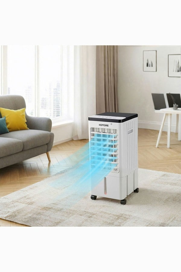 Living and Home Portable 8L Evaporative Air Cooler with Remote Control