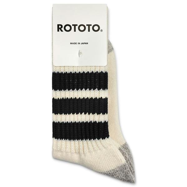 ROTOTO Coarse Ribbed Old School Crew Socks