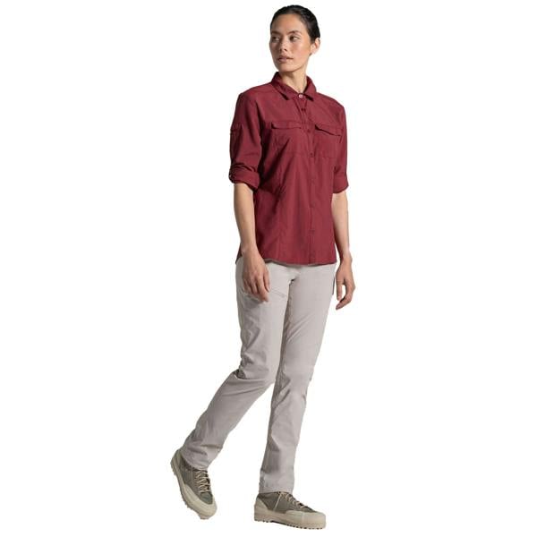 Craghoppers Womens/Ladies Adventure III Nosilife Long-Sleeved Shirt - Riad Red - 