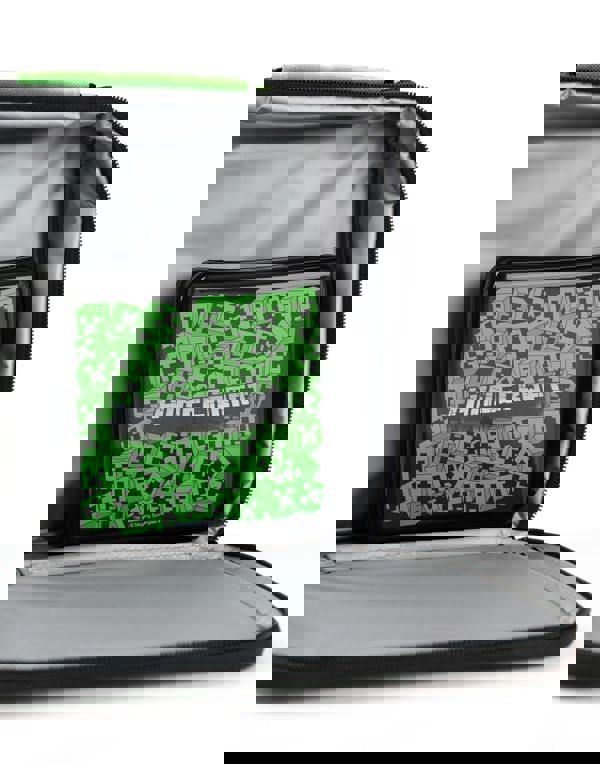 Minecraft Boys Green Creeper Lunch Bag Bottle and Snack Pot (One Size)