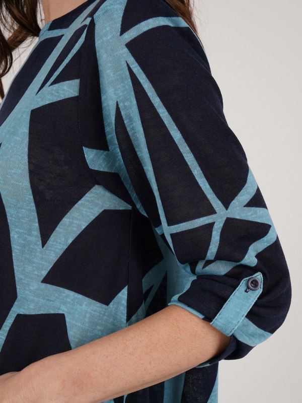 TIGI-Wear Zig-zag All-over Print Tunic
