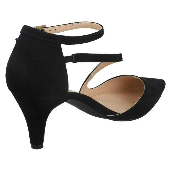 Anne Michelle Ladies Anne Michelle Mid Heel Strap Court Shoes F9960