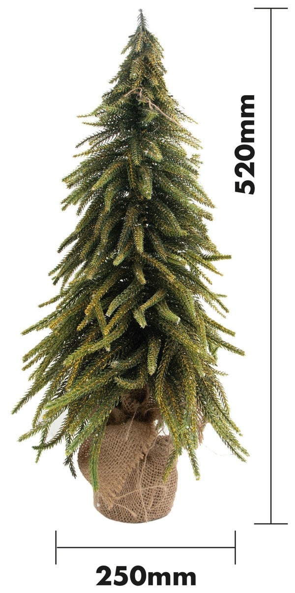St Helens Decorative Gold Finish Christmas Tree, 52Cm