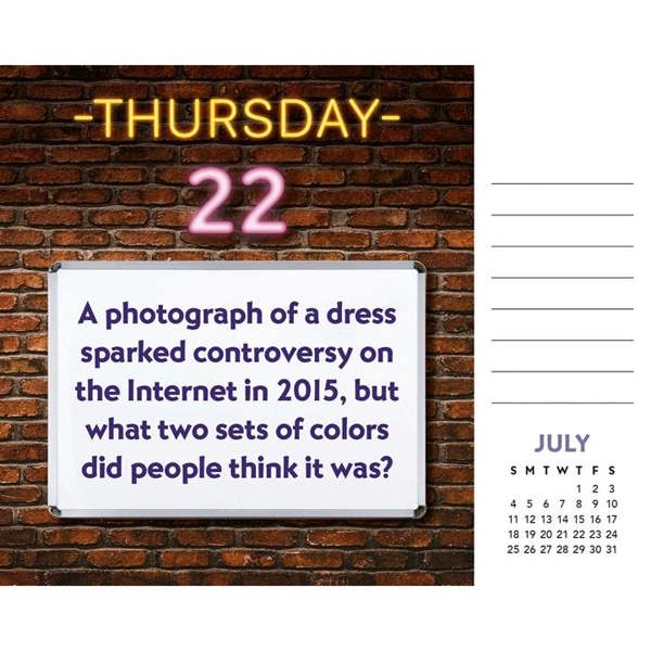Know it All Trivia Desk Calendar 2027, Desk Calendars, Day To View, Entertainment, Gift