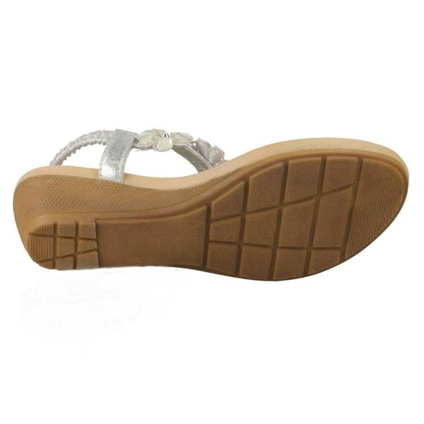 Savannah Ladies Savannah Mid Wedge Toepost Sandals