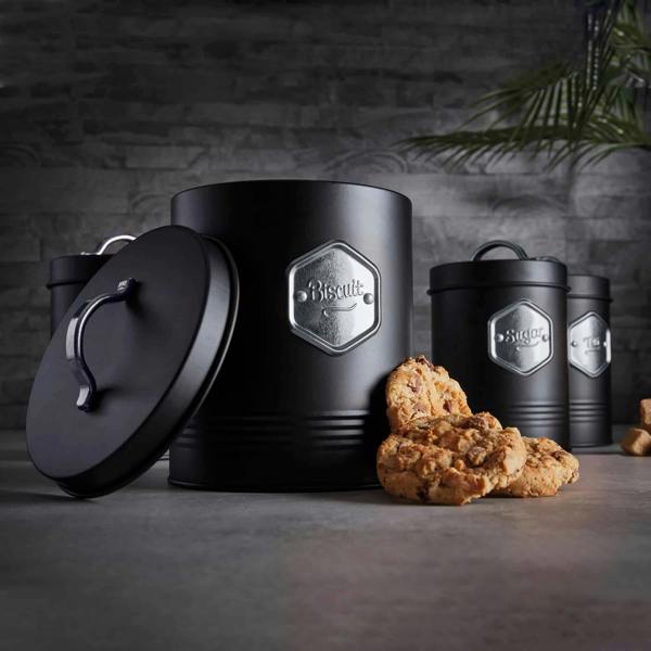 Cooks Professional 5 Piece Kitchen Storage Set | Black / Silver