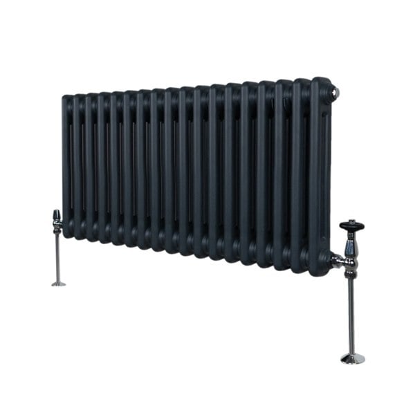 Monstershop Traditional 2 Column Radiator - 300 x 832mm - Anthracite Grey