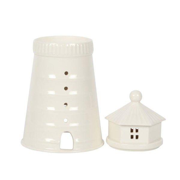 Serano White Lighthouse Oil Burner