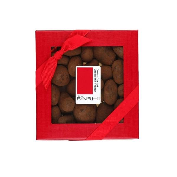 Cocoa Dusted Milk Chocolate Coated Caramelised Pecans with a Hint of Gianduja, Palm Oil Free, 200g