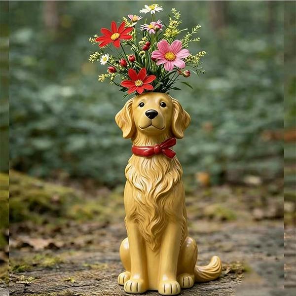 Leaper Cute Cat Dog Animal Shaped Decorative Flower Vase