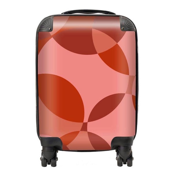 Warren Reed Red Circle Pattern Suitcase