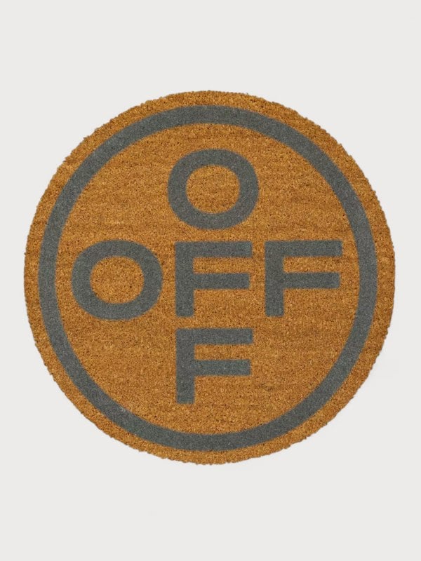 Off-White Off Circle Door Mat Brown