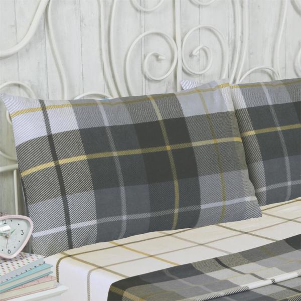 Flannelette Lomond Sheet Set - Blue - Single
