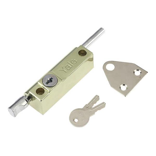 Yale Locks P124 Door Push Bolt - Multi Colour - 