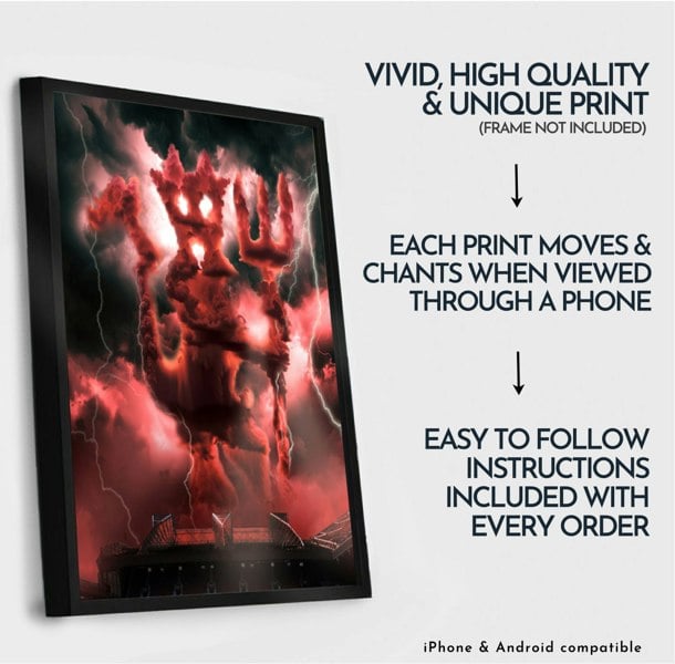 NotNiceThings Manchester United Magic Poster - Augmented Reality Art