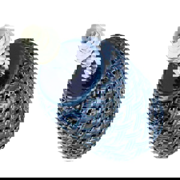 Lattice Design Ceramic Gloss Table Lamp in Brushed Midnight Blue Image 3