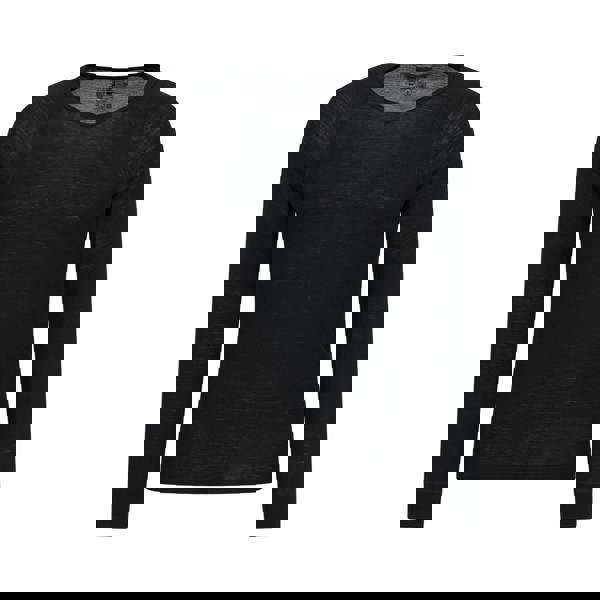 Mountain Warehouse Mens Merino Wool V Neck Base Layer Top - Black - 