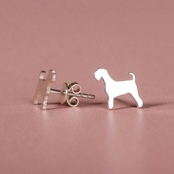 Mylee London Schnauzer Silver Stud Earrings