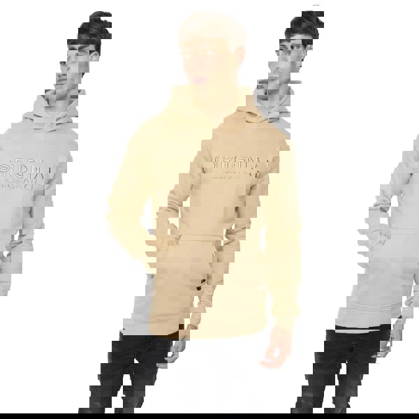 Crosshatch Mens Haromere Hoodie - Stone