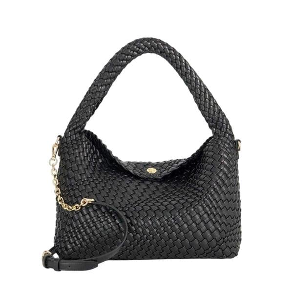 Dune London Basket Weave Hobo Bag - Black - 