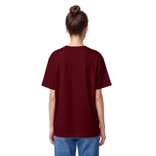 By Lanvin Embroidered Central Logo Burgundy T-Shirt