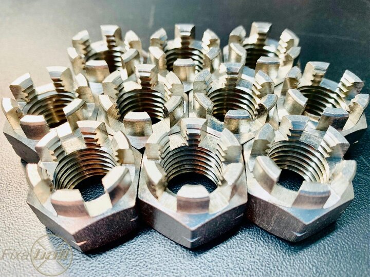 Fixaball Metric Castle Slotted Hex Nuts A2 304 Stainless Steel DIN 935