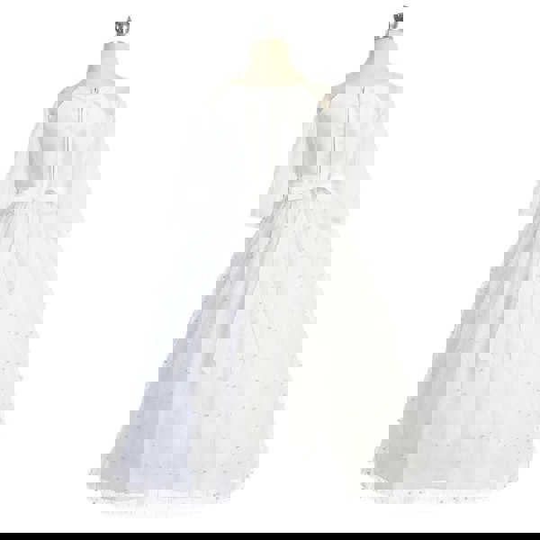 Back of Maire White Butterfly Sleeve Girls Dress