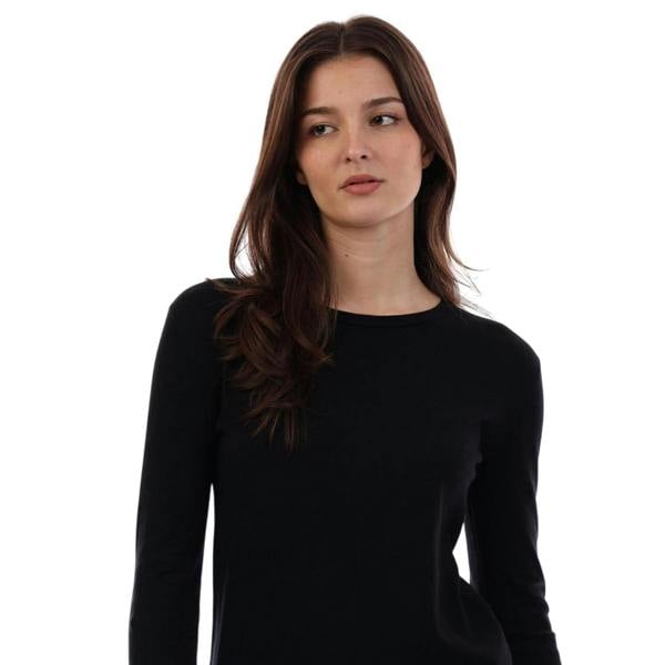 Diesel Womens/Ladies Fine Knit Ribbed Sweatshirt - Black - 