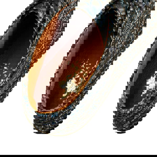 Embassy London Laviva - Black & Floral - Women's round toe wide fitted ankle boot In nubuck leather