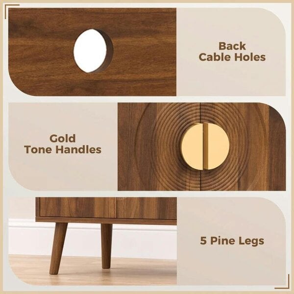 Bobobiy Record Player Stand, Vinyl Record Holder with Storage Holds Up to 300 Albums with Flip-Top Compartment, Walnut
