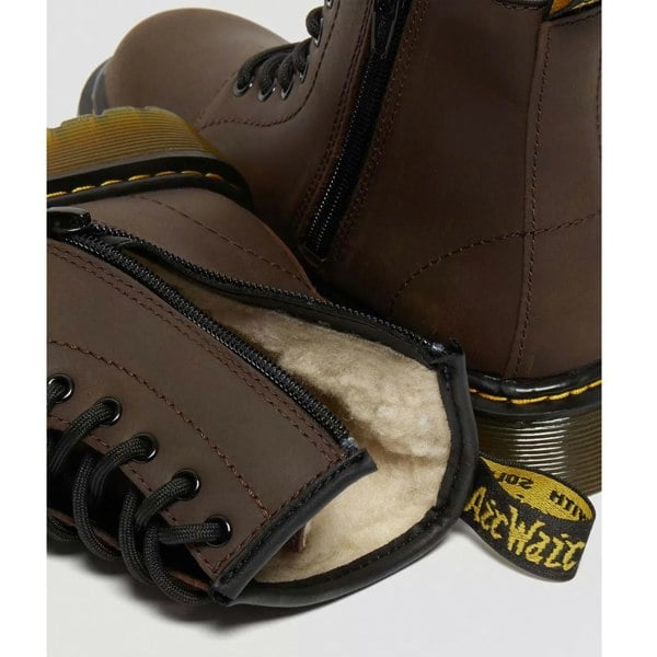 DO NOT USE! Dr Martens 1460 Junior Serena Faux Fur Lined Leather Zip Warm Boots