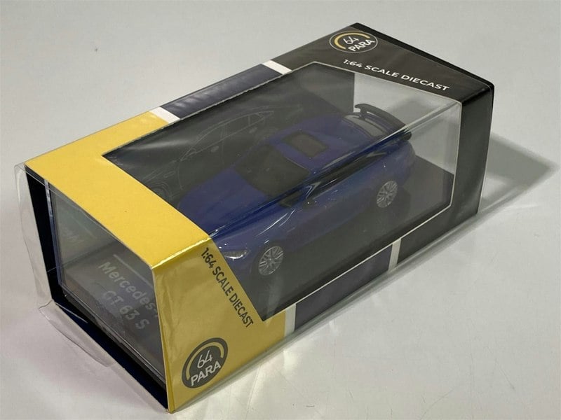 mercedes benz amg gt63 s rhd 2019 metallic blue 1:64 scale paragon 65281r
