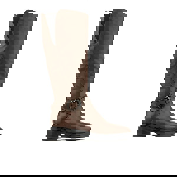 Embassy London Jamie - Brown - Women's leather tall riding boots with rounded toe in brown