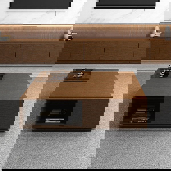 Rexana Coffee Table With Drawer, Walnut-Ritconcept-Rit Concept