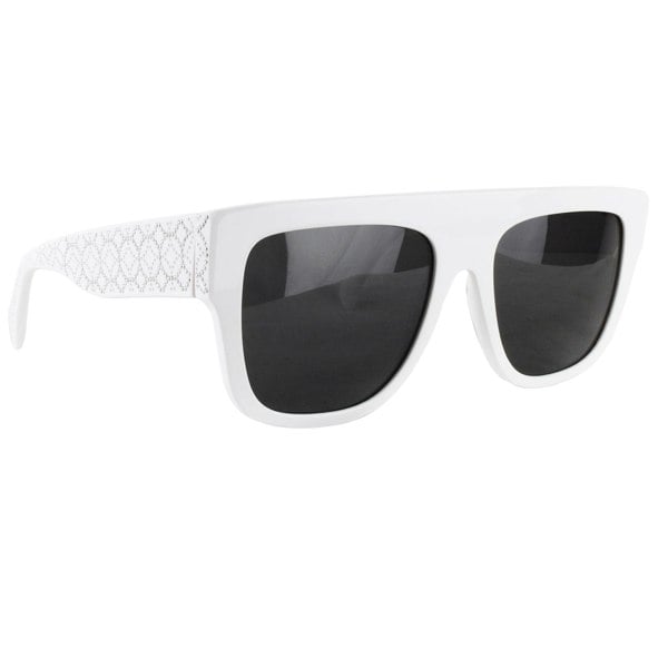 Alaia rectangular frame sunglasses in a white frame