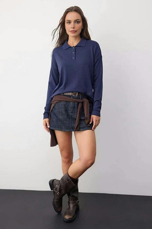 WOVCOR Loose Fit Knit Sweater