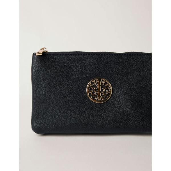 Blue Vanilla Detailed Zip Up Purse With Detachable Strap